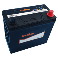 Ắc Quy Delkor 12V 45Ah Model 55B24LS - Cọc ngược (Cọc + bên trái)