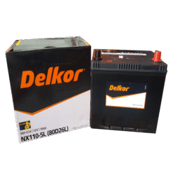 Ắc Quy Delkor 12V 70Ah Model 80D26L - Cọc ngược (Cọc + bên trái)
