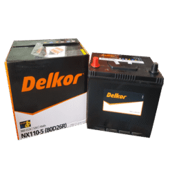 Ắc Quy Delkor 12V 90Ah Model 80D26R - Cọc Thuận (Cọc + bên phải)