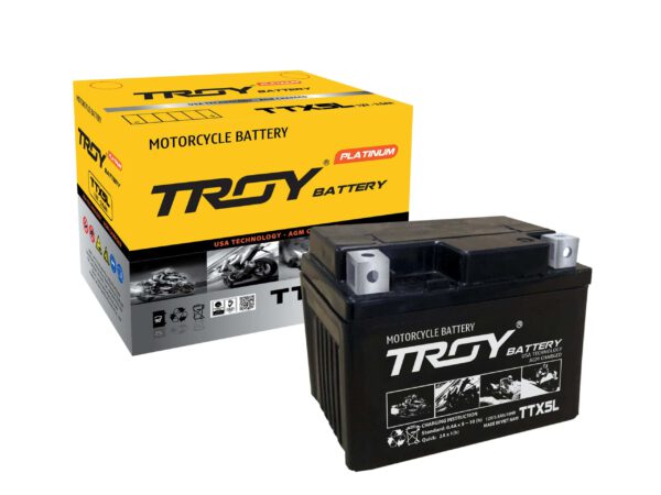 Ắc Quy Xe Máy Troy 12V 3.5Ah Ttx5L (Bình Lùn)