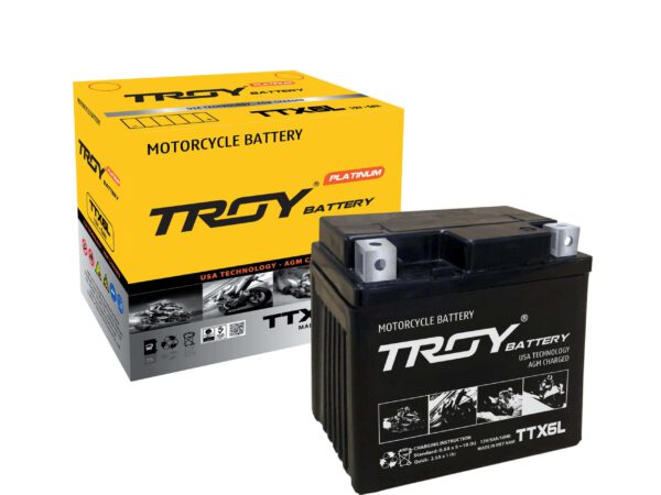 Ắc Quy Xe Máy Troy 12V 5Ah Ttx6L (Bình Trung)