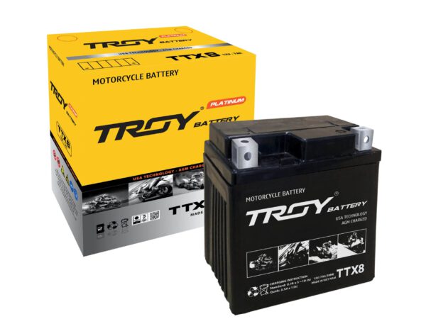 Ắc Quy Xe Máy Troy 12V 7Ah Ttx8 (Sh Nhập / Vespa)