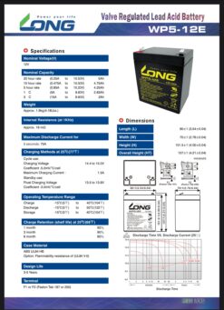 Bình Ắc Quy LONG 12V 5Ah (WP5-12)