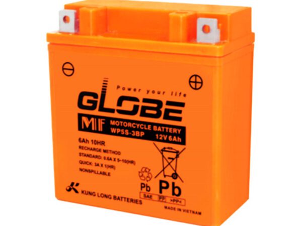 Ac Quy Xe May Globe Wp5S 3Bp 12V 6Ah